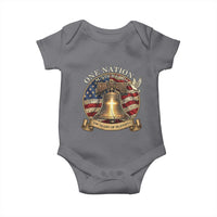 One Nation Under God 250 Years Of Blessing Baby Onesie Christian Cross Bald Eagle 4th of July