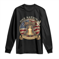 One Nation Under God 250 Years Of Blessing Long Sleeve Shirt Christian Cross Bald Eagle 4th of July
