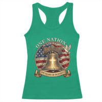 One Nation Under God 250 Years Of Blessing Racerback Tank Top Christian Cross Bald Eagle 4th of July