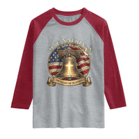 One Nation Under God 250 Years Of Blessing Raglan Shirt Christian Cross Bald Eagle 4th of July