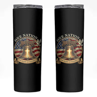 One Nation Under God 250 Years Of Blessing Skinny Tumbler Christian Cross Bald Eagle 4th of July