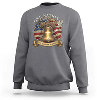 One Nation Under God 250 Years Of Blessing Sweatshirt Christian Cross Bald Eagle 4th of July
