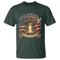 One Nation Under God 250 Years Of Blessing T Shirt Christian Cross Bald Eagle 4th of July
