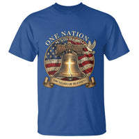 One Nation Under God 250 Years Of Blessing T Shirt Christian Cross Bald Eagle 4th of July