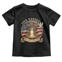 One Nation Under God 250 Years Of Blessing Toddler T Shirt Christian Cross Bald Eagle 4th of July