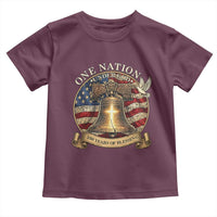 One Nation Under God 250 Years Of Blessing Toddler T Shirt Christian Cross Bald Eagle 4th of July