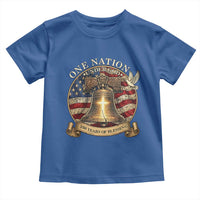 One Nation Under God 250 Years Of Blessing Toddler T Shirt Christian Cross Bald Eagle 4th of July