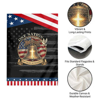 One Nation Under God 250 Years Of Blessing Patriotic Garden Flag Christian Cross Bald Eagle 4th of July