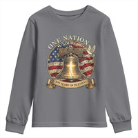 One Nation Under God 250 Years Of Blessing Youth Sweatshirt Christian Cross Bald Eagle 4th of July