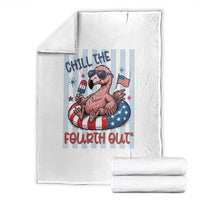 Chill The Fourth Out Throw Blanket Flamerica Flamingo 4th Of July