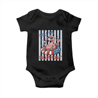 Chill The Fourth Out Baby Onesie Flamerica Flamingo 4th Of July