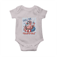 Chill The Fourth Out Baby Onesie Flamerica Flamingo 4th Of July