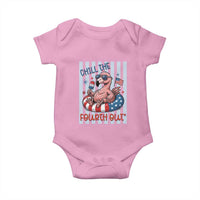 Chill The Fourth Out Baby Onesie Flamerica Flamingo 4th Of July