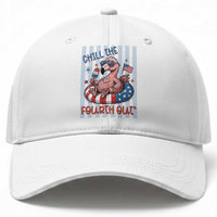 Chill The Fourth Out Baseball Cap Flamerica Flamingo 4th Of July