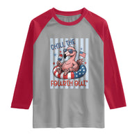 Chill The Fourth Out Raglan Shirt Flamerica Flamingo 4th Of July