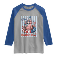 Chill The Fourth Out Raglan Shirt Flamerica Flamingo 4th Of July