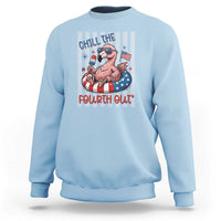 Chill The Fourth Out Sweatshirt Flamerica Flamingo 4th Of July