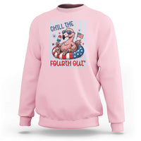Chill The Fourth Out Sweatshirt Flamerica Flamingo 4th Of July
