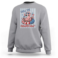 Chill The Fourth Out Sweatshirt Flamerica Flamingo 4th Of July