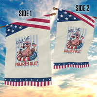 Chill The Fourth Out Patriotic Garden Flag Flamerica Flamingo 4th Of July