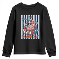 Chill The Fourth Out Youth Sweatshirt Flamerica Flamingo 4th Of July