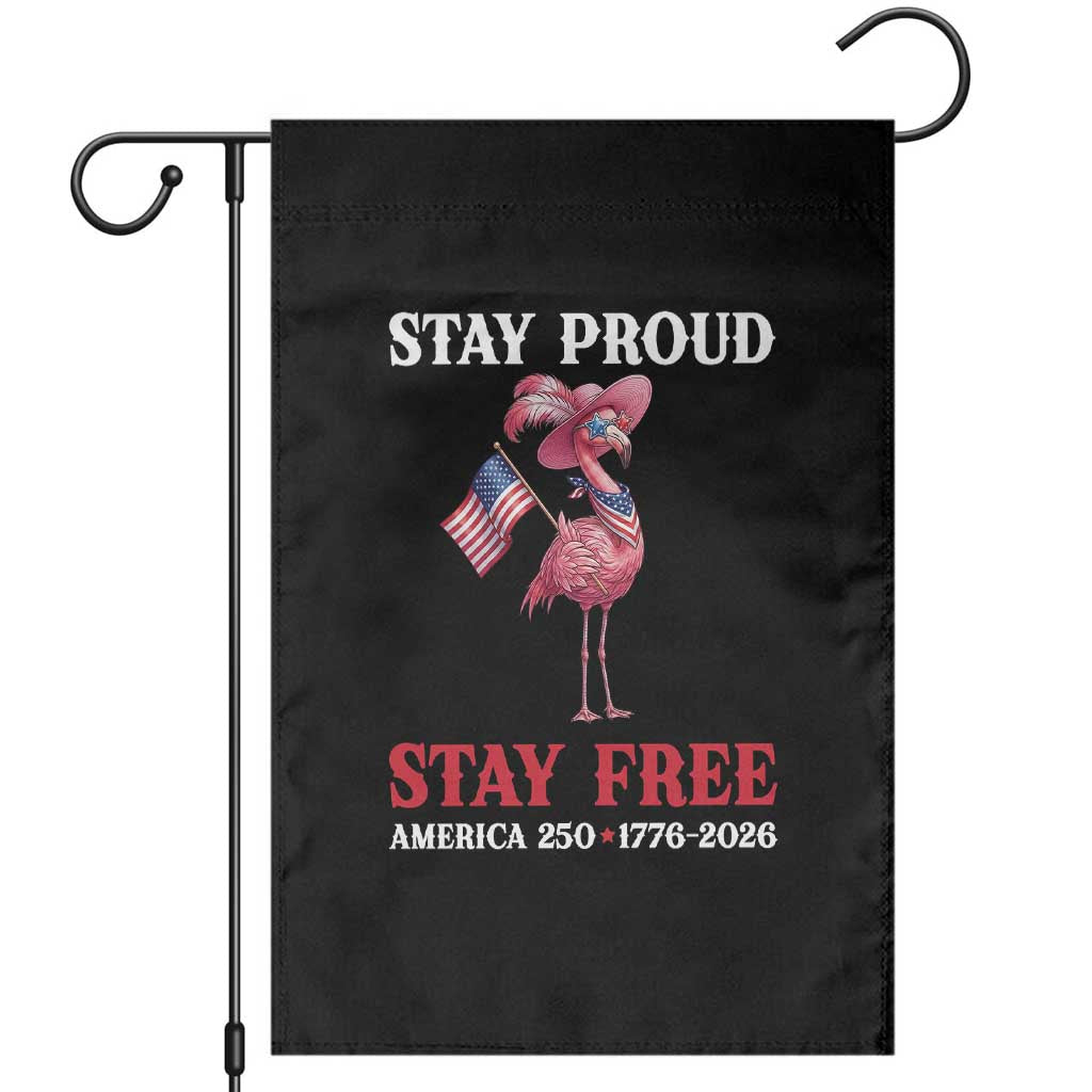 250 Years Anniversary Garden Flag Flamingo 4Th Of July Patriotic USA Independence Flamerica