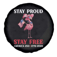 250 Years Anniversary Spare Tire Cover Flamingo 4Th Of July Patriotic USA Independence Flamerica