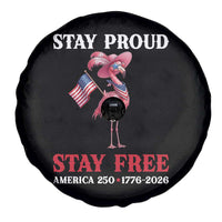 250 Years Anniversary Spare Tire Cover Flamingo 4Th Of July Patriotic USA Independence Flamerica