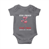 250 Years Anniversary Baby Onesie Flamingo 4Th Of July Patriotic USA Independence Flamerica