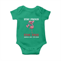 250 Years Anniversary Baby Onesie Flamingo 4Th Of July Patriotic USA Independence Flamerica