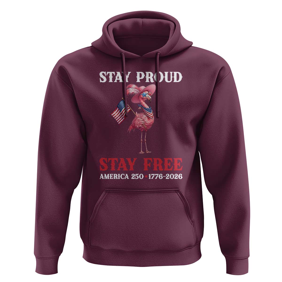 250 Years Anniversary Hoodie Flamingo 4Th Of July Patriotic USA Independence Flamerica