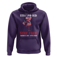 250 Years Anniversary Hoodie Flamingo 4Th Of July Patriotic USA Independence Flamerica