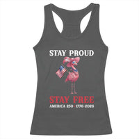 250 Years Anniversary Racerback Tank Top Flamingo 4Th Of July Patriotic USA Independence Flamerica