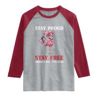 250 Years Anniversary Raglan Shirt Flamingo 4Th Of July Patriotic USA Independence Flamerica