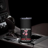 250 Years Anniversary Skinny Tumbler Flamingo 4Th Of July Patriotic USA Independence Flamerica