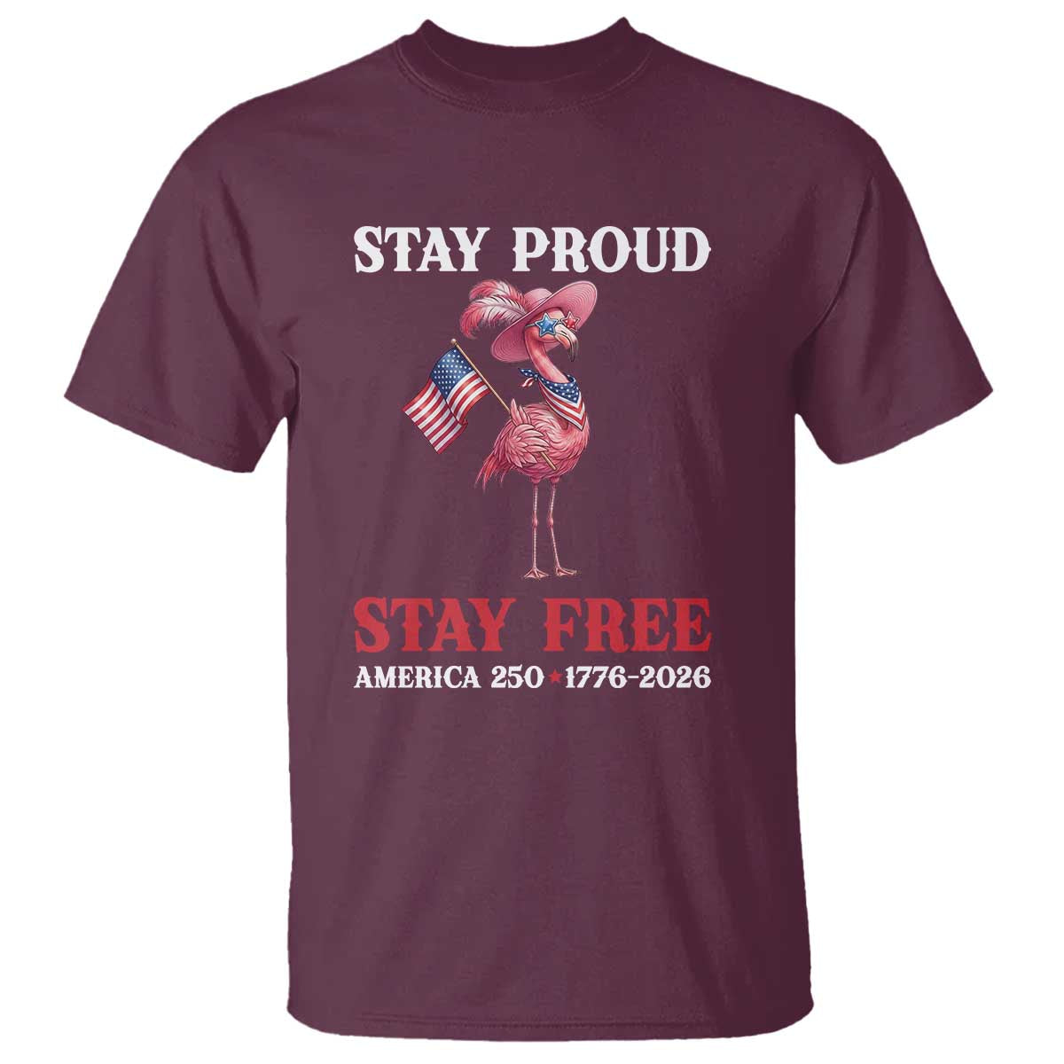 250 Years Anniversary T Shirt Flamingo 4Th Of July Patriotic USA Independence Flamerica