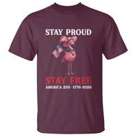 250 Years Anniversary T Shirt Flamingo 4Th Of July Patriotic USA Independence Flamerica
