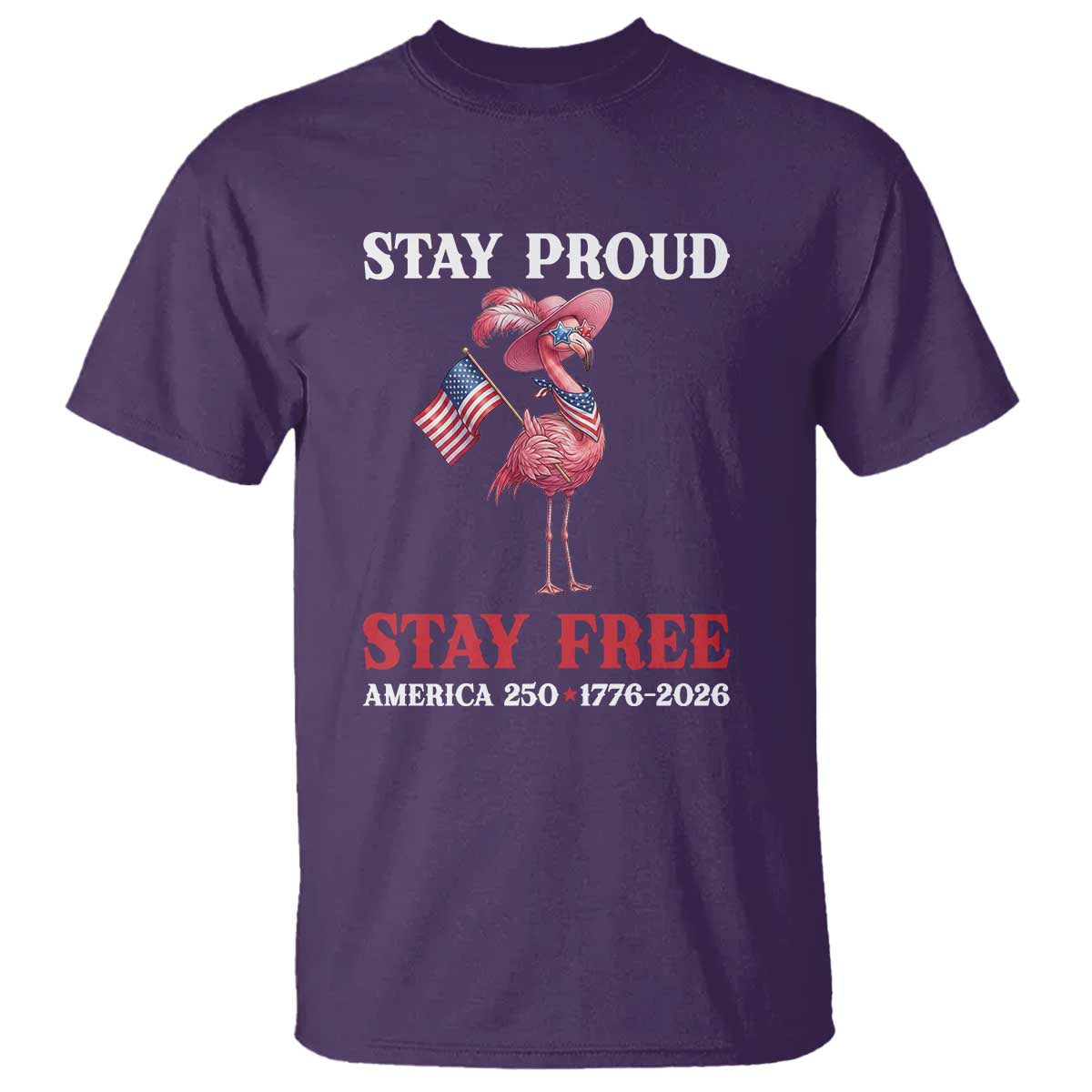 250 Years Anniversary T Shirt Flamingo 4Th Of July Patriotic USA Independence Flamerica