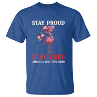 250 Years Anniversary T Shirt Flamingo 4Th Of July Patriotic USA Independence Flamerica