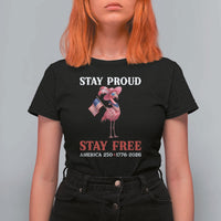 250 Years Anniversary T Shirt For Women Flamingo 4Th Of July Patriotic USA Independence Flamerica