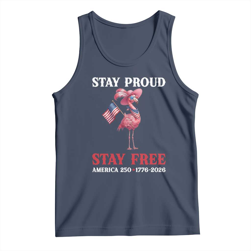 250 Years Anniversary Tank Top Flamingo 4Th Of July Patriotic USA Independence Flamerica