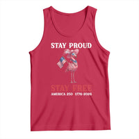 250 Years Anniversary Tank Top Flamingo 4Th Of July Patriotic USA Independence Flamerica