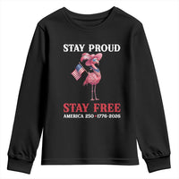 250 Years Anniversary Youth Sweatshirt Flamingo 4Th Of July Patriotic USA Independence Flamerica