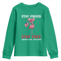 250 Years Anniversary Youth Sweatshirt Flamingo 4Th Of July Patriotic USA Independence Flamerica