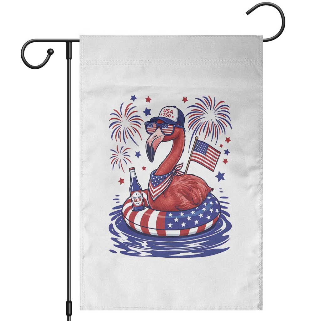Flamingo 4Th Of July Patriotic USA American Flag Garden Flag