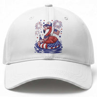 Flamingo 4Th Of July Patriotic USA American Flag Baseball Cap