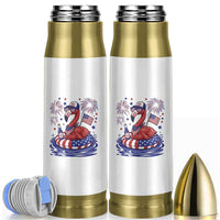 Flamingo 4Th Of July Patriotic USA American Flag Bullet Tumbler