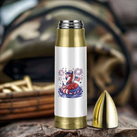 Flamingo 4Th Of July Patriotic USA American Flag Bullet Tumbler