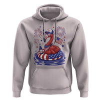 Flamingo 4Th Of July Patriotic USA American Flag Hoodie