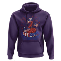 Flamingo 4Th Of July Patriotic USA American Flag Hoodie